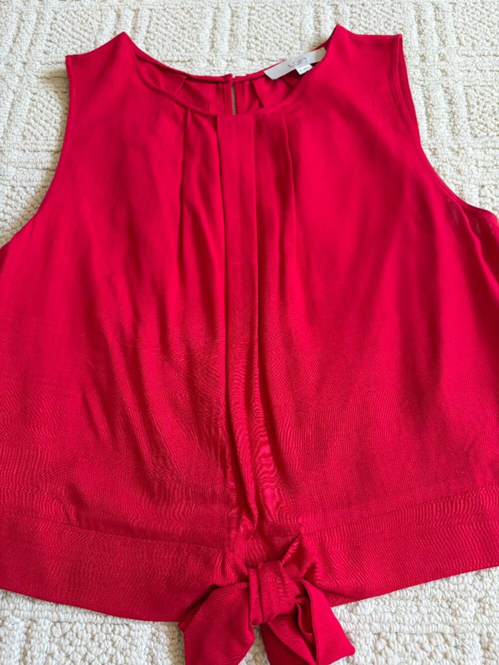 Loft Red Sleeveless Top